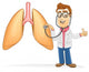 Doctor check lung using a stethoscope 