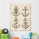 Hand Drawn Anchor Set Wall Mural