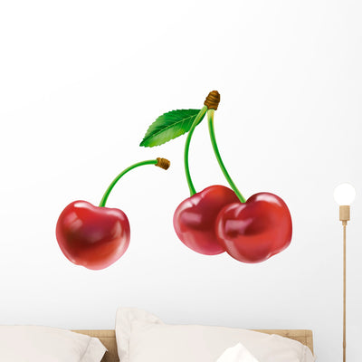 Cherry Wall Decal shown on a wall