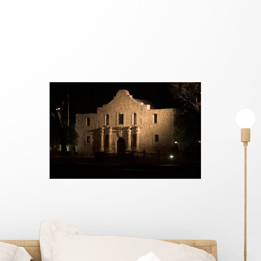 The Alamo at Night Wall Mural