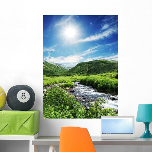 Mountain River Wall Decal