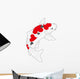 Carp Koi Heart Wall Decal