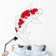 Carp Koi Heart Wall Decal