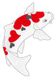 Carp Koi Heart Wall Decal