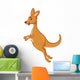 Kangaroo Cartoon Jumping Wall Decal