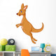 Kangaroo Cartoon Jumping Wall Decal
