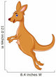 Kangaroo Cartoon Jumping Wall Decal