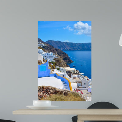 Traditional Architecture Santorini shown on a wall