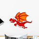 Red Dragon Cartoon Flying 