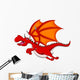 Red Dragon Cartoon Flying 