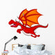 Red Dragon Cartoon Flying 