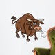 bull farm animal cartoon illustration Wall Decal