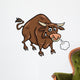 bull farm animal cartoon illustration Wall Decal