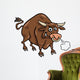 bull farm animal cartoon illustration Wall Decal