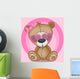 Bear in sunglasses Wall Mural