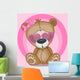 Bear in sunglasses Wall Mural