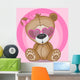 Bear in sunglasses Wall Mural