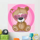 Bear in sunglasses Wall Mural
