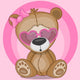 Bear in sunglasses Wall Mural