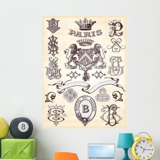 Vintage Ornaments Wall Mural