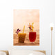 Cocktail Couple Sunset Wall Decal