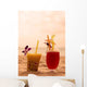 Cocktail Couple Sunset Wall Decal