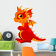 Red Baby Dragon Wall Decal