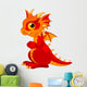 Red Baby Dragon Wall Decal