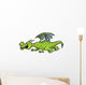 Vector illustration of Cartoon dragon Wall Decal