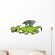 Vector illustration of Cartoon dragon Wall Decal