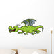 Vector illustration of Cartoon dragon Wall Decal