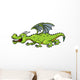 Vector illustration of Cartoon dragon Wall Decal
