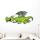 Vector illustration of Cartoon dragon Wall Decal