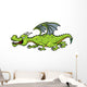 Vector illustration of Cartoon dragon Wall Decal