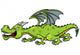 Vector illustration of Cartoon dragon Wall Decal