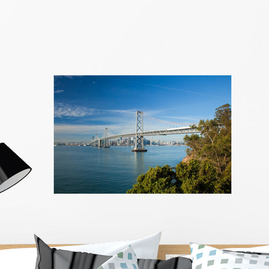 San Francisco City Panorama and Bay Bridge Wall Mural