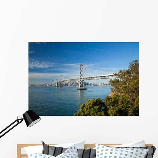 San Francisco City Panorama and Bay Bridge Wall Mural