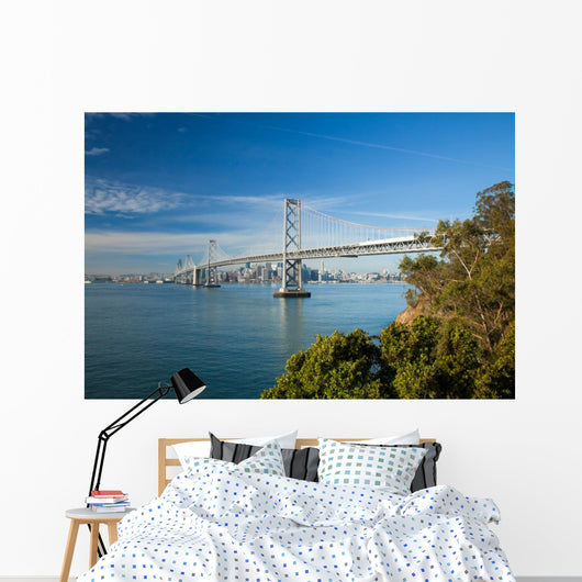 San Francisco City Panorama and Bay Bridge Wall Mural