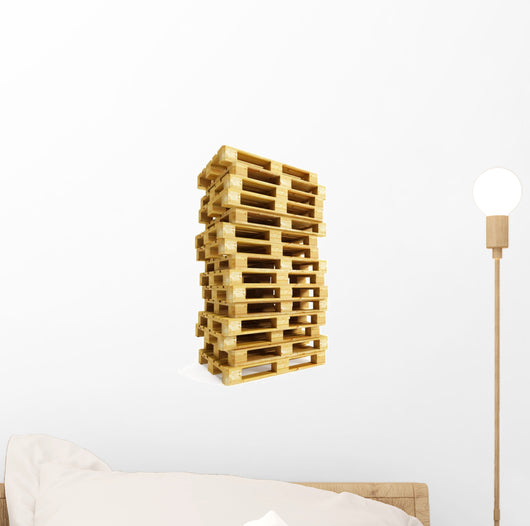 Wooden Pallets White Wall Decal
