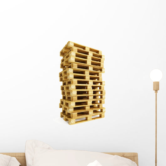 Wooden Pallets White Wall Decal