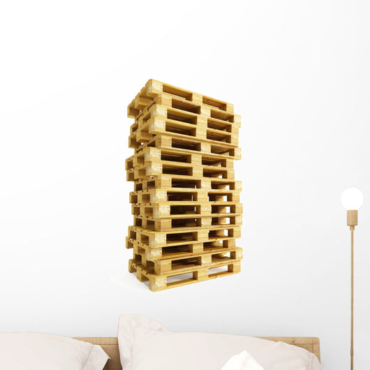 Wooden Pallets White Wall Decal
