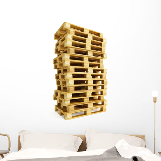 Wooden Pallets White Wall Decal