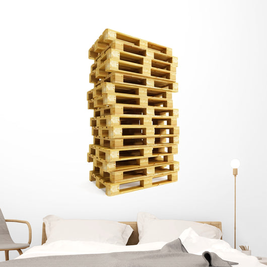 Wooden Pallets White Wall Decal