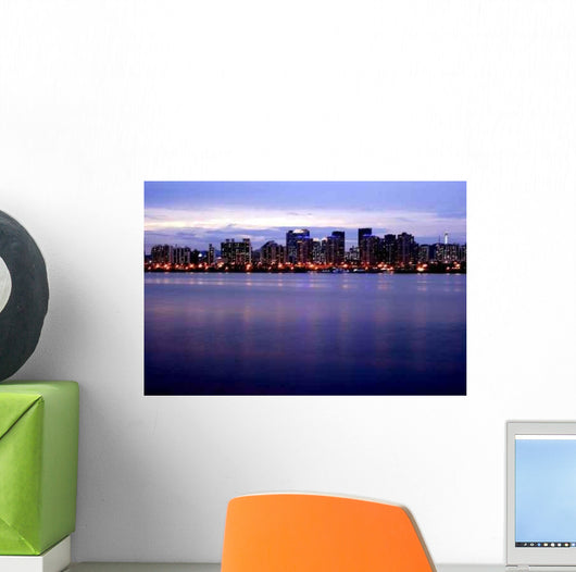 Seoul Skyline Reflection Han Wall Decal