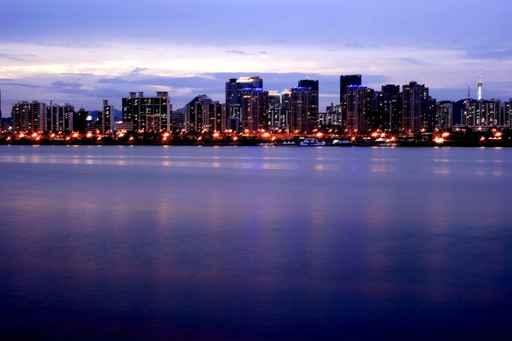 Seoul Skyline Reflection Han Wall Decal