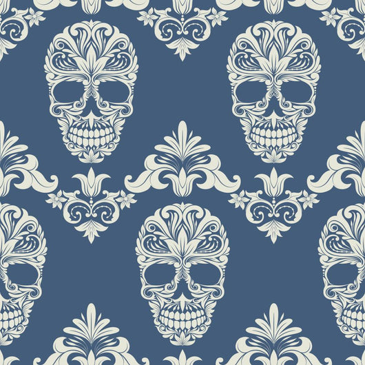 Skull Swirl Decorative Pattern Wall Decal