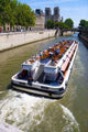 Tourist Boat Paris Wide Wall Decal
