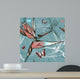 Bird Paradise Flowers Seamless Wall Decal