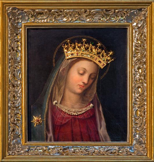 Vienna - paint of Virgin Mary in Carmelites church 