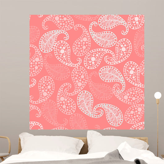 Seamless Paisley Pattern Wall Decal